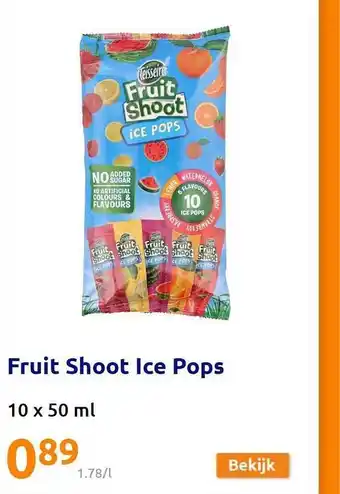 Action Fruit shoot ice pops aanbieding