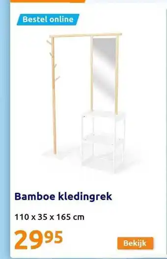 Action Bamboe kledingrek aanbieding