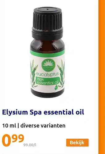 Action Elysium spa essential oil aanbieding