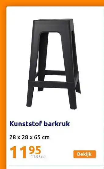 Action Kunststof barkruk aanbieding