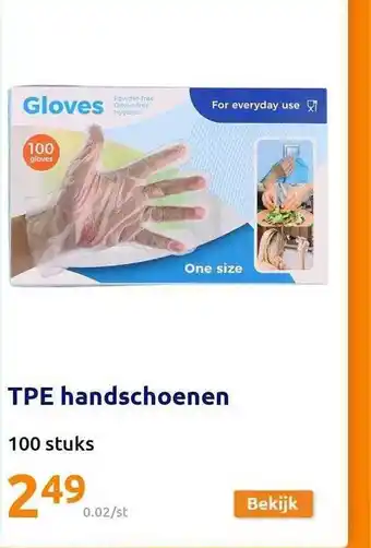 Action Tpe handschoenen aanbieding