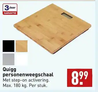 ALDI Quigg personenweegschaal aanbieding