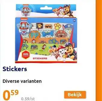 Action Stickers aanbieding