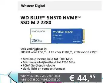 ITPRODEALS Western digital wd blue™ sn579 nvme™ ssd m.2 2280 aanbieding