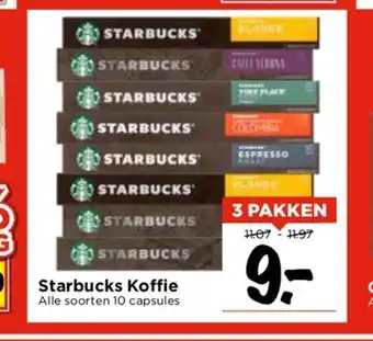 Vomar Voordeelmarkt Starbuck Koffie Alle soorten 10 capsules 3 pakken aanbieding