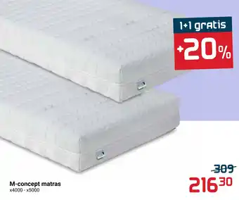 Beddenreus M-concept matras aanbieding