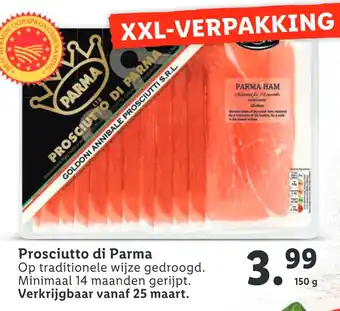 Lidl Prosciutto di Parma 150g aanbieding