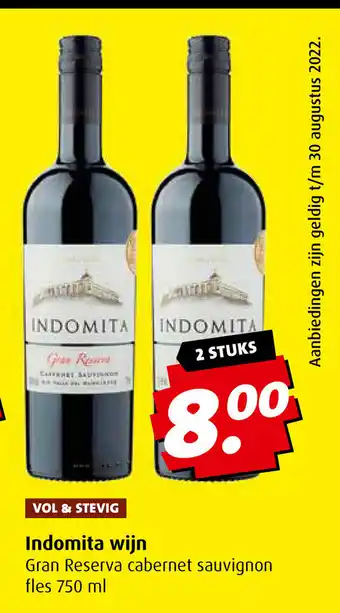 Boni Indomita wijn Gran Reserva cabernet sauvignon fles 750 ml 2 stuks aanbieding