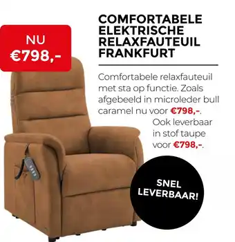 Tilders Meubelen Comfortabele elektrische relaxfauteuil frankfurt aanbieding