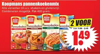 Dirk Koopmans pannenkoekenmix 2*400 gr aanbieding