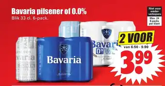 Dirk Bavaria pilsener of 0.0% 2*330 ml aanbieding