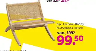 Leen Bakker Fauteuil Doddy aanbieding