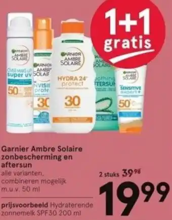 Etos Garnier Ambre Solaire zonbescherming en aftersun 50 ml aanbieding