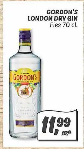 Dekamarkt Gordon's london dry gin aanbieding