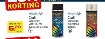 Kluswijs Motip air craft diepzwart of motipair craft blanke lak aanbieding