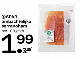 Spar SPAR ambachtelijke serranoham aanbieding