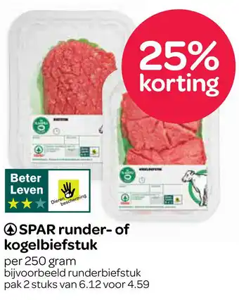 Spar SPAR runder- of kogelbiefstuk aanbieding