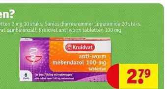 Kruidvat Kruidvat anti-worm mebendazol 100 mg aanbieding