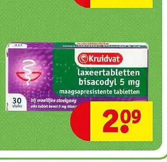 Kruidvat Kruidvat laxeertabletten bisacodyl 5 mg aanbieding