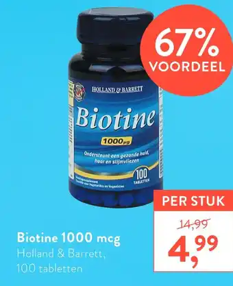 Holland & Barrett Biotine 1000 mcg aanbieding