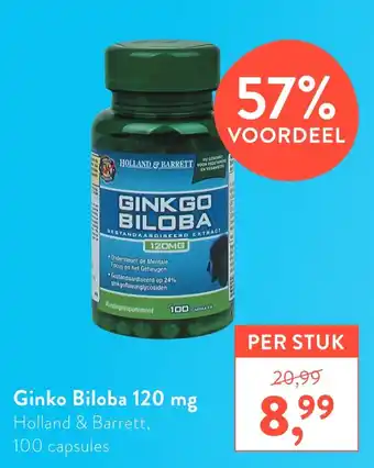 Holland & Barrett Ginko Biloba 120mg aanbieding