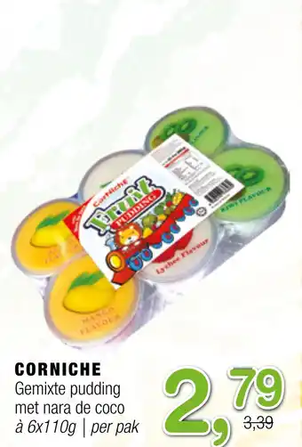 Amazing Oriëntal Corniche gemixte pudding met nara de coco aanbieding