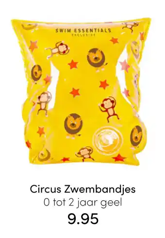 Baby & Tiener Circus zwembandjes 0 tot 2 jaar geel aanbieding