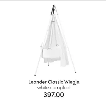 Baby & Tiener Leander classic wiegje white compleet aanbieding