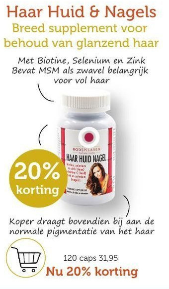 De Rode Pilaren Haar huid & nagels aanbieding