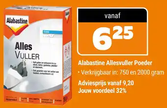 De voordeelmarkt Alabastine allesvuller poeder aanbieding