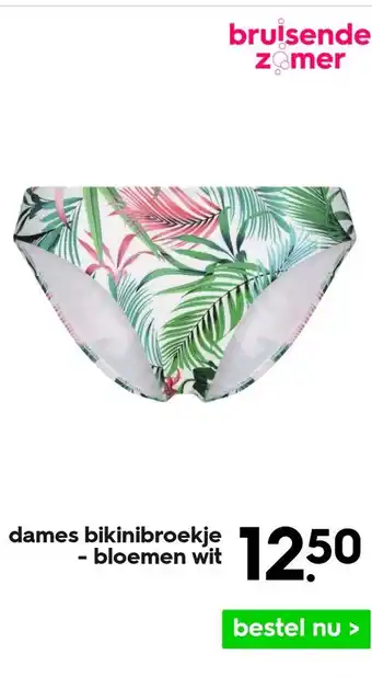 HEMA Dames bikinibroekje - bloemen wit aanbieding