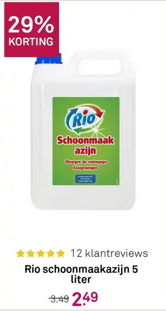 Karwei Rio schoonmaakazijn 5 liter aanbieding