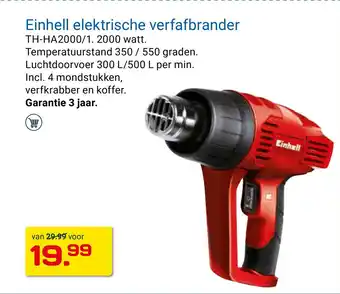 Kluswijs Einhell elektrische vertatbrander aanbieding