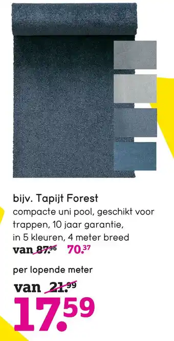 Leen Bakker Tapijt forest aanbieding