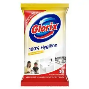 Plein.nl Glorix schoonmaakdoekjes lemon 30 aanbieding