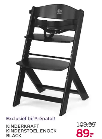 Prenatal Kinderkraft kinderstoel enock black aanbieding