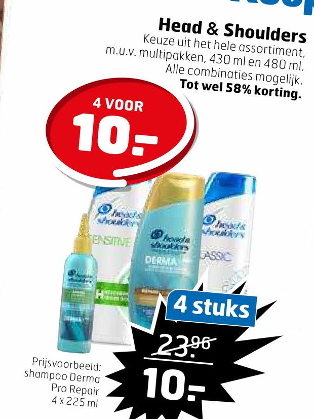 Head & shoulders aanbieding bij Trekpleister