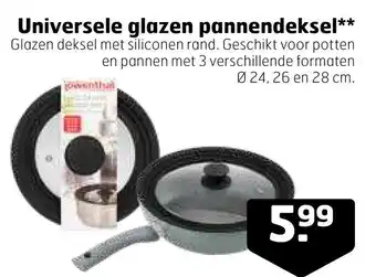 Trekpleister Universele glazen pannendeksel aanbieding