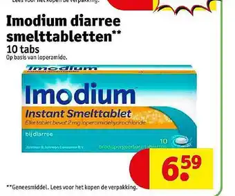 Kruidvat Imodium diarree smelttabletten aanbieding