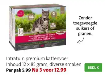 Intratuin Intratuin premium kattenvoer 12x85 gram per pak aanbieding