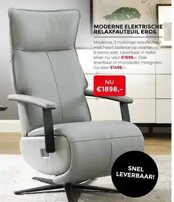 Tilders Meubelen Moderne elektrische relaxfauteuil eros aanbieding