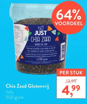 Holland & Barrett Chia Zaad Glutenvrij 500 gram aanbieding