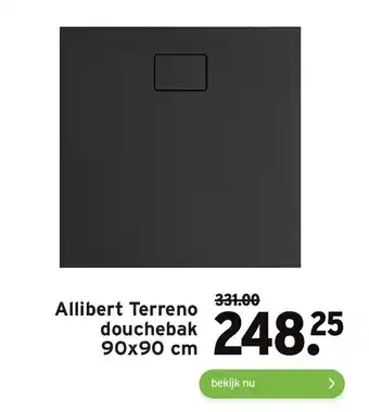 GAMMA Allibert Terreno douchebak 90x90 cm aanbieding