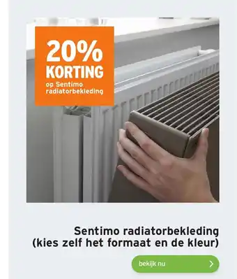 GAMMA Sentimo radiatorbekleding (kies zelf het formaat en de kleur) aanbieding