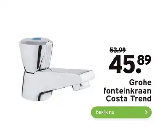 GAMMA Grohe fonteinkraan Costa Trend aanbieding