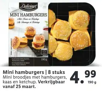 Lidl Mini hamburgers 190g aanbieding