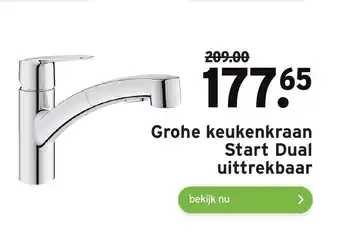 GAMMA Grohe keukenkraan Start Dual uittrekbaar aanbieding