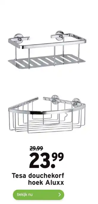 GAMMA Tesa douchekorf hoek Aluxx aanbieding