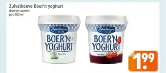 Lekker Makkelijk Zuivelhoeve Boer'n Yoghurt 800ml aanbieding