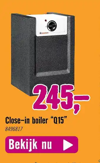 Hornbach Close-in boiler aanbieding